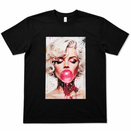 Bubble Girl Designer Black Men's T-Shirt