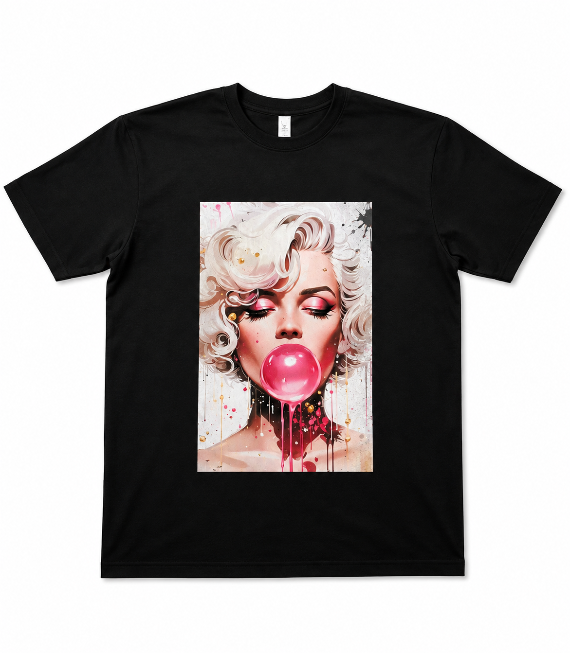 Bubble Girl Designer Black Men's T-Shirt