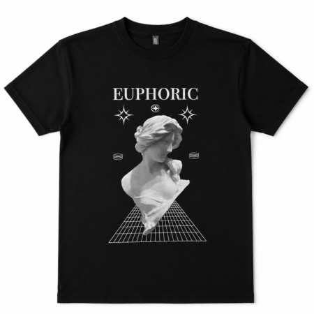 Euphoric Designer Black Men's T-Shirt