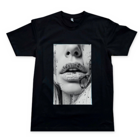 Whiteout Designer Black Men's T-Shirt